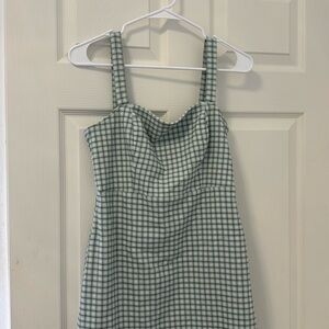 Mini dress plaid pattern